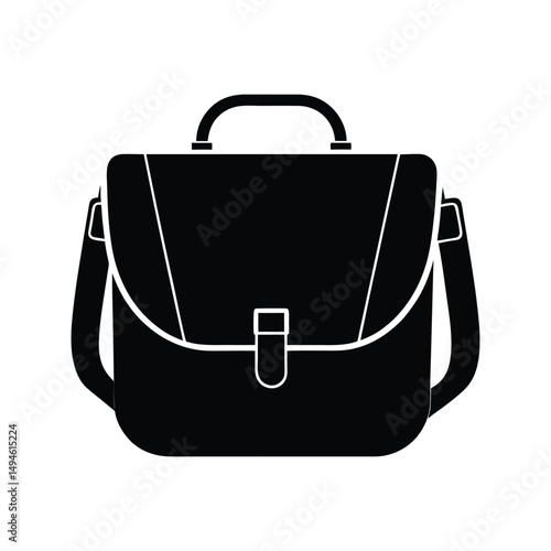 black leather briefcase