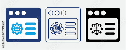 CMS icon for content management system platform