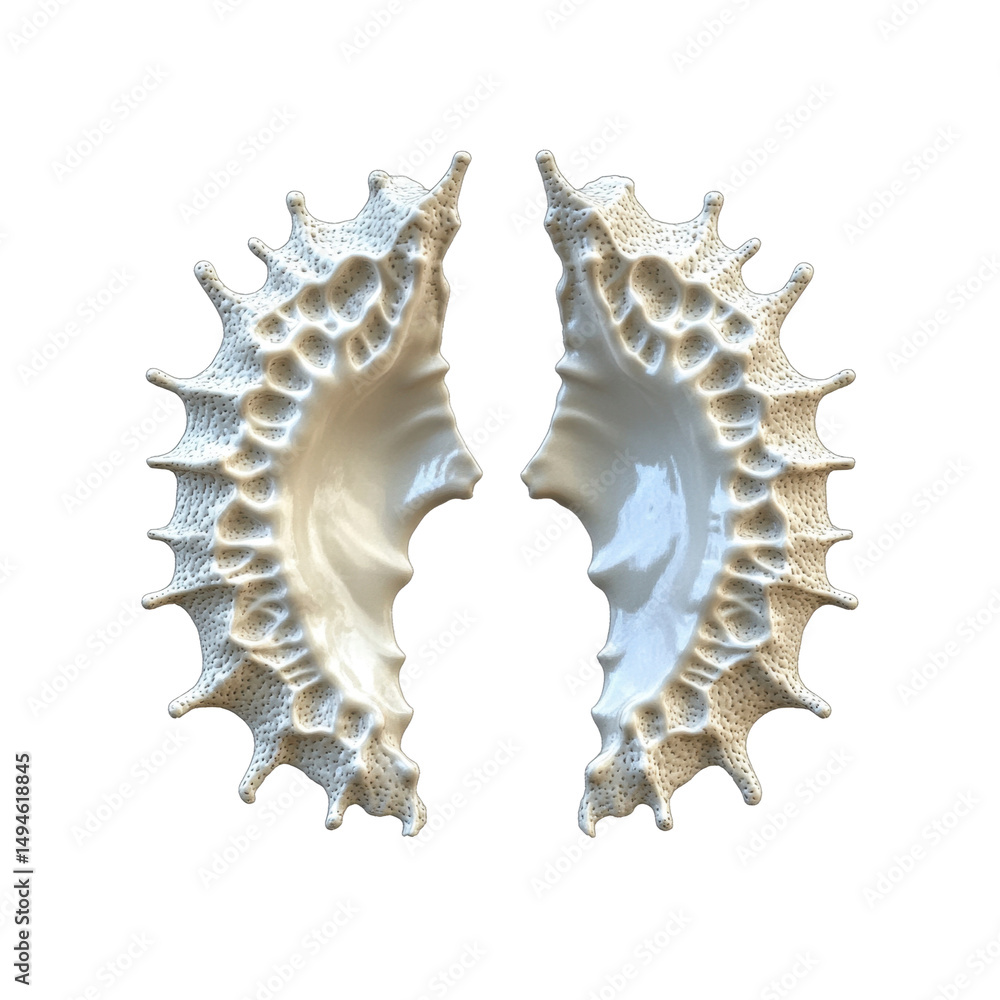 Abstract White Porcelain Sculptures Dual Organic Forms Abstract White Porcelain Sculptures Dual Organic Forms