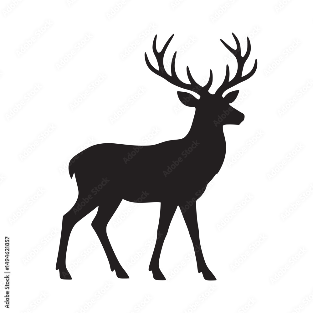 Fototapeta premium deer silhouette vector