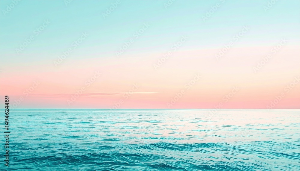 Obraz premium Calm ocean waves at sunset coastal location nature photography serene environment wide-angle view tranquility concept