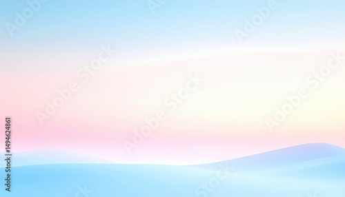 Wallpaper Mural Serene sunrise over rolling hills nature landscape tranquil environment soft color palette Torontodigital.ca