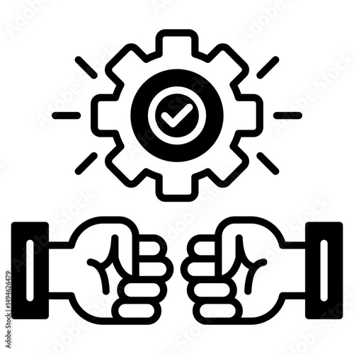 Conflict Revolution Icon Black
