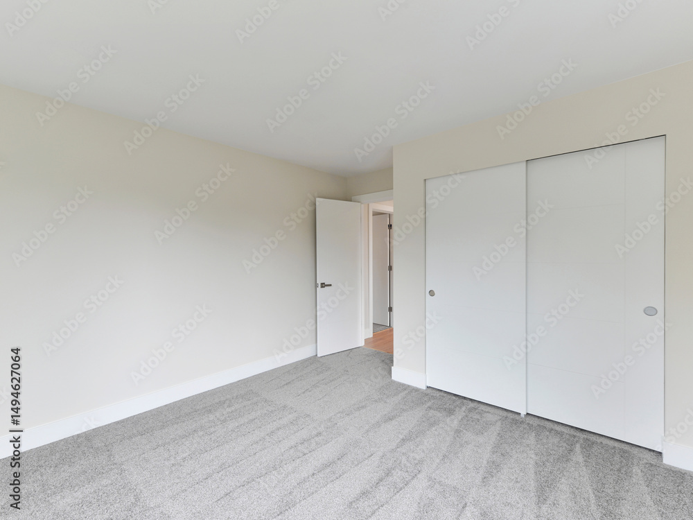 Obraz premium Modern residential empty bedroom interior