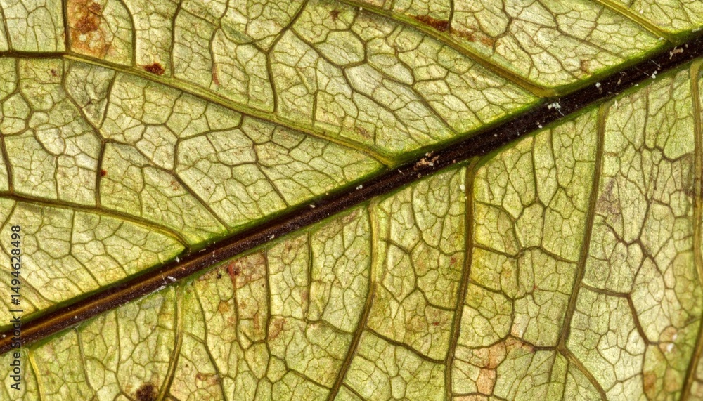 Fototapeta premium Close-up exploration of leaf structure natural habitat botanical photography detailed view organic concept
