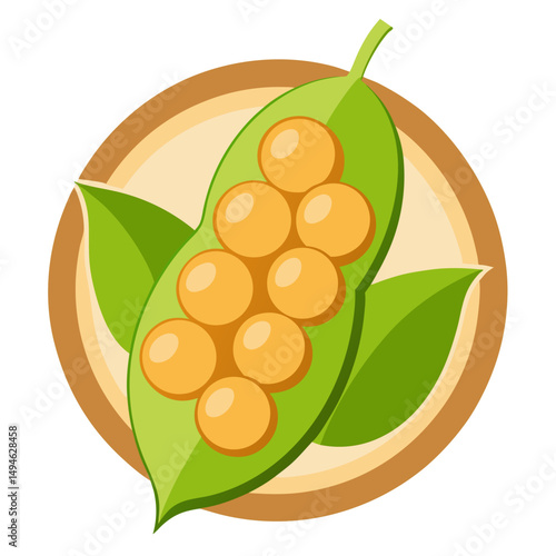 Chickpeas icon on white background 