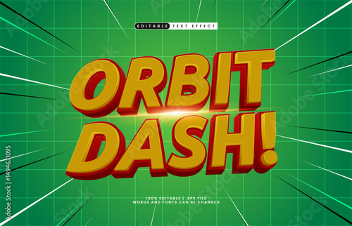 orbit dash editable text effect with a cosmic and space text effect