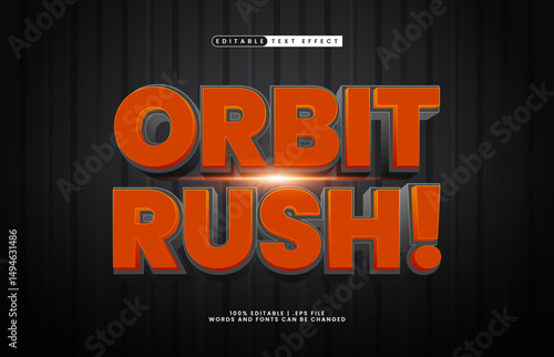orbit rush editable text effect with a cosmic and space text effect