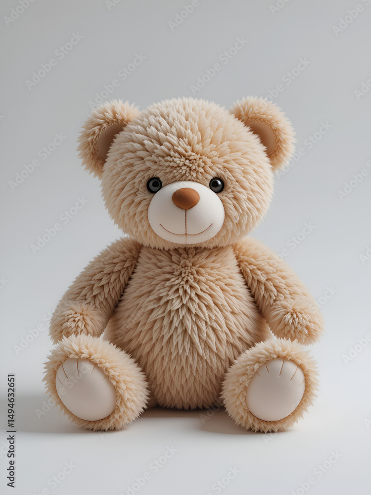 Obraz premium soft toy teddy bear on white background.