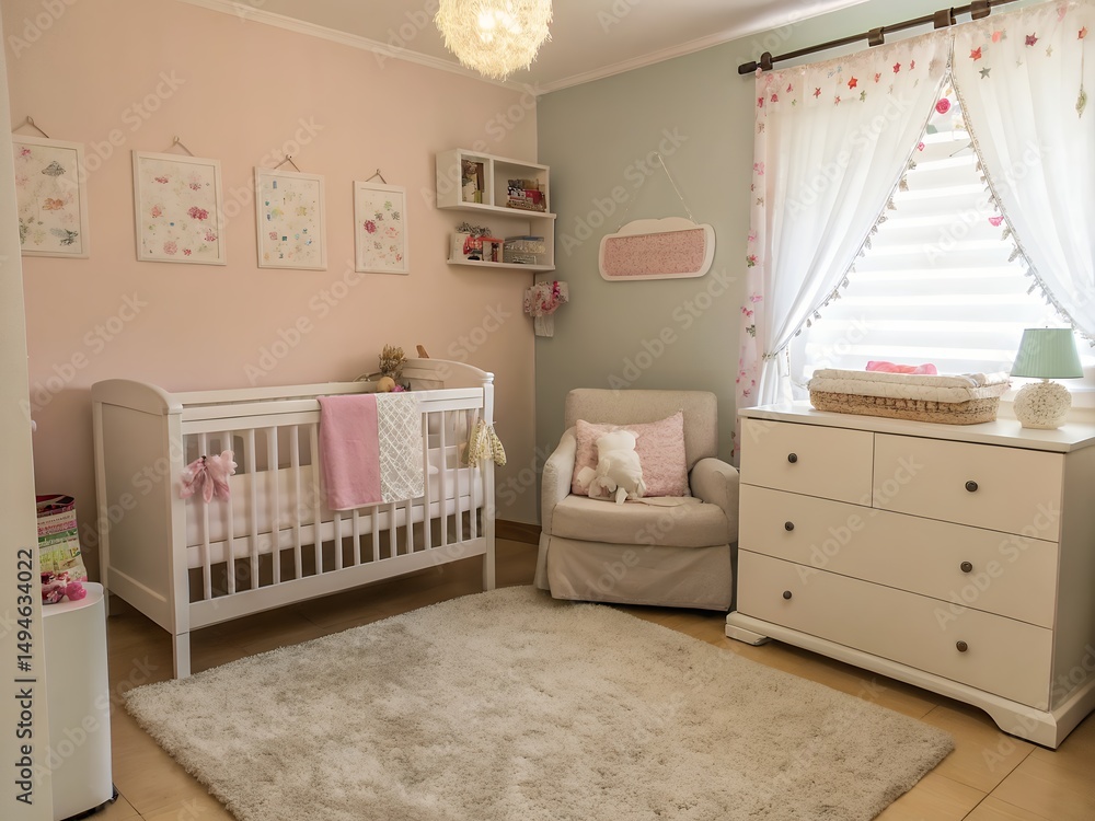 Esthetic and calm baby room setup Esthetic and calm baby room setup