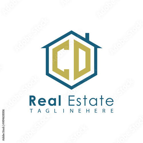 Modern Real Estate Logo – House, Apartment, Building, Architecture, Construction, Property Investment, Corporate Branding Design
