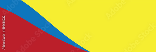 Primary colors background, blue, red, and yellow with large space, use for banner. Vector illustration.