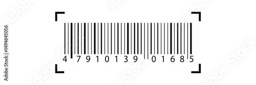 Simple barcode icons in black on isolated white background. Simple fake bar code. Barcode product distribution icon label Collection. vector.