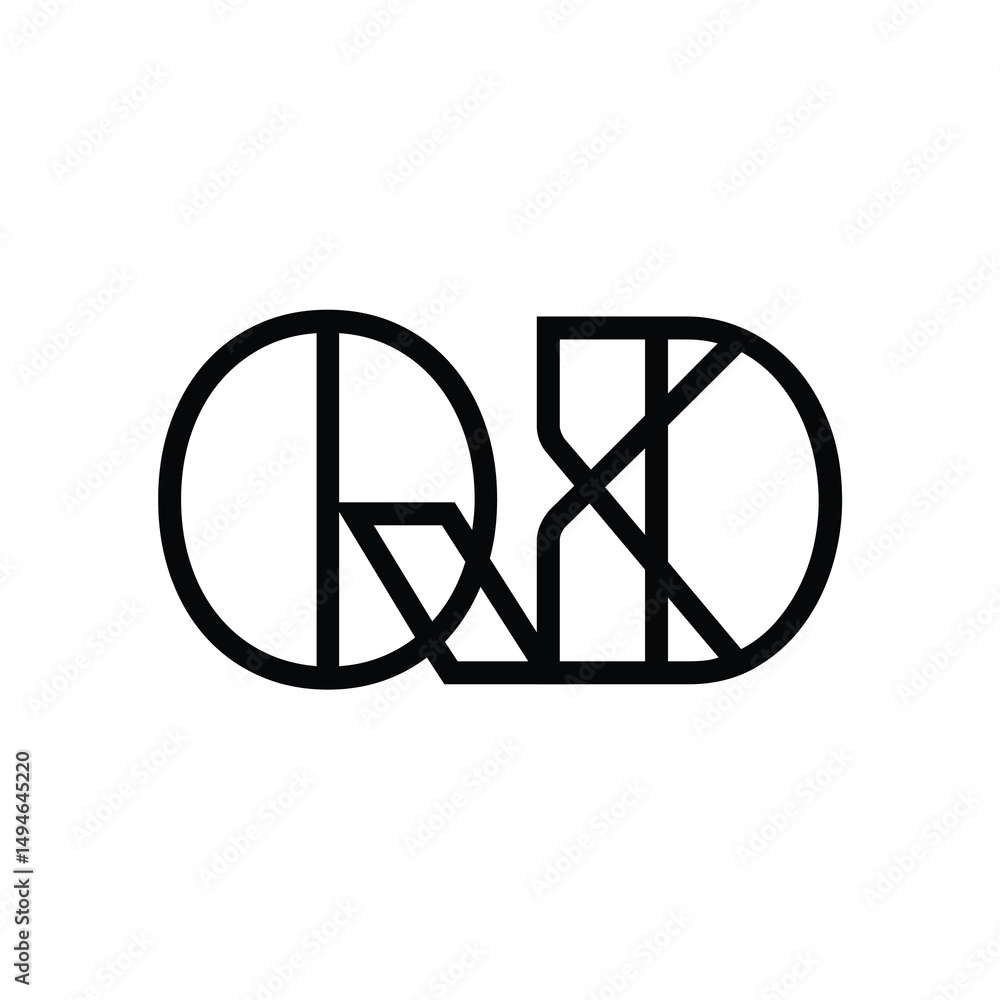 QD monogram logo design letter text name symbol monochrome logotype alphabet character simple logo QD monogram logo design letter text name symbol monochrome logotype alphabet character simple logo