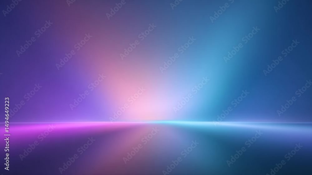 Fototapeta premium Minimal Abstract Gradient Background with Blue, Pink, and Purple Light Glow