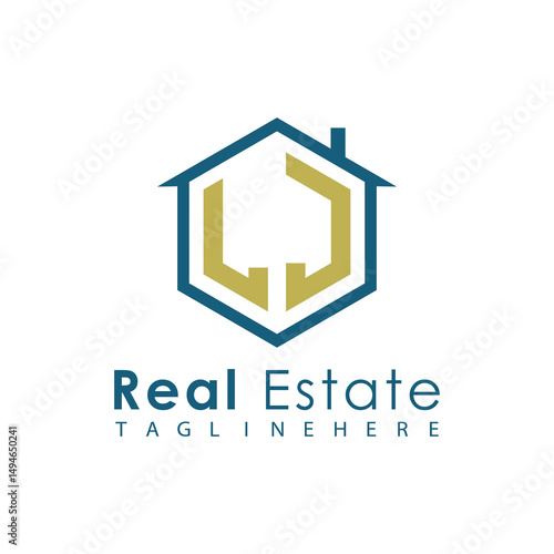 Modern Real Estate Logo – House, Apartment, Building, Architecture, Construction, Property Investment, Corporate Branding Design
