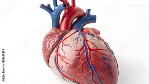 Wallpaper Mural 3d rendered medically accurate illustration of the human heart. Detailed model of the human heart on a white background. Model of the human heart and cardiography. cardiovascular system.   Torontodigital.ca