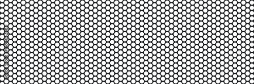 Metal micro mesh seamless pattern. Iron plate with round holes. Perforated metal texture. Dotted seamless pattern. Peg board sheet. Speaker screen grid background. Vector design illustration.