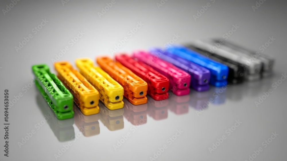 A vibrant array of harmonicas showcasing colorful designs and intricate details. A vibrant array of harmonicas showcasing colorful designs and intricate details.