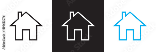 House icon. home vector icon. Vector for websites, mobile interfaces, presentations, banner, visual branding etc. Vector illustration. isolated on white and black background. EPS 10