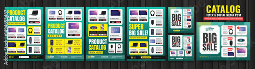Product Catalog Flyer bundle, social media post set template