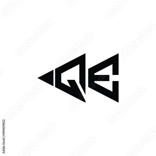 Free Download QE monogram logo design letter text name symbol monochrome logotype alphabet character simple logo - GFXLoad