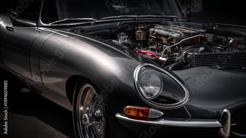 Wallpaper Mural An iconic classic car showcasing sleek design and powerful engine features. Torontodigital.ca