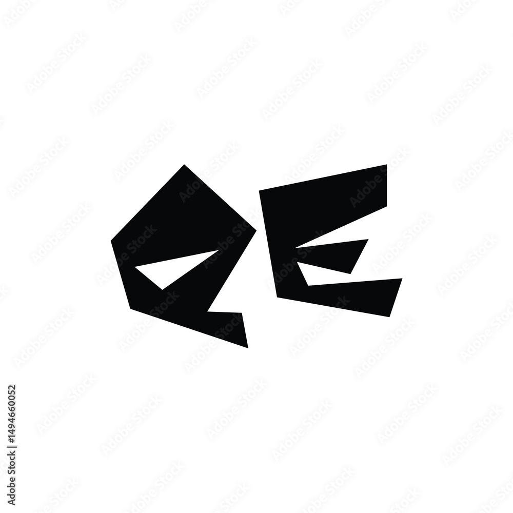 QE monogram logo design letter text name symbol monochrome logotype alphabet character simple logo QE monogram logo design letter text name symbol monochrome logotype alphabet character simple logo