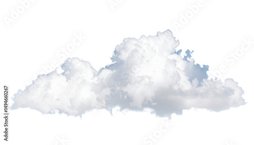 Fluffy white cloud isolated on transparent background for design use
