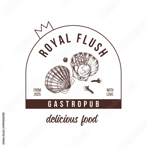 Gastropub logo template vector art