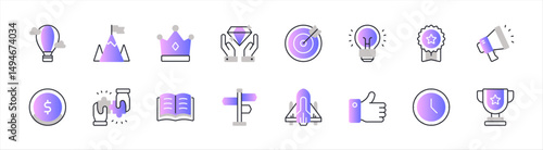 Set of Gamification icons. 20 sets of Gamification icons. Gamification icons. 