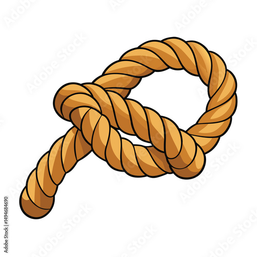 Simple Knot Illustration A Detailed Look at Rope Knots