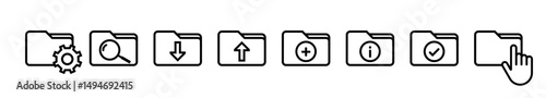 Document Web Icon Set in Line Style. Collection of File Linear Icons, Including files, format, image, text, papers, folder, certificate, invoice, share, folder, management and More. Editable Stroke