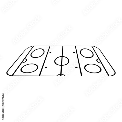 Hockey field icon vector. Hockey rink illustration sign. Hockey symbol or logo.