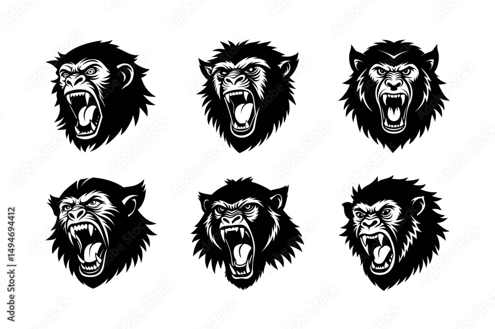 Obraz premium raging baboon expression