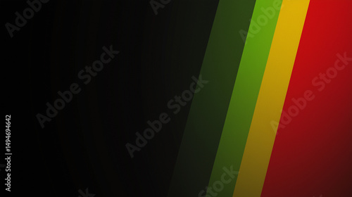 Smooth gradient background with transition from red, green and yellow tones on a black base, soft lighting, space for text.Black History Month, Kwanzaa.
