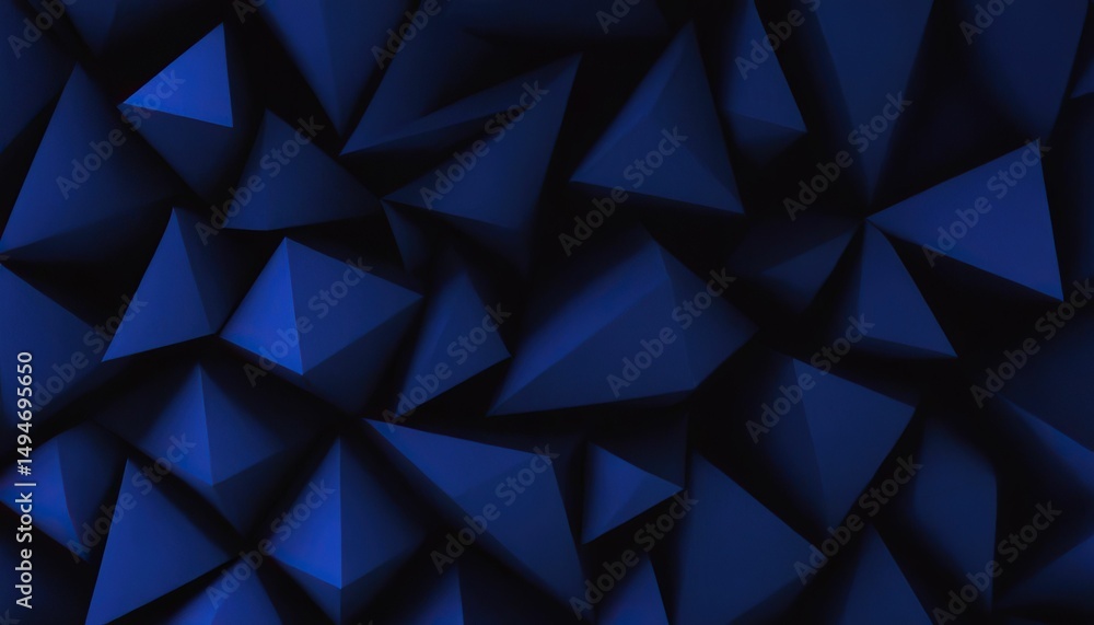 Fototapeta premium Deep blue triangular geometric composition