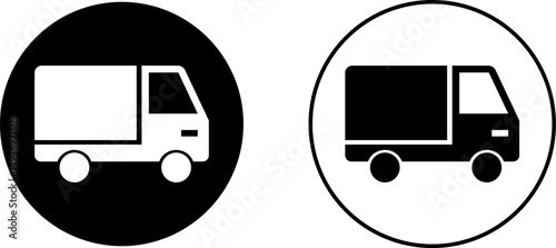 delivery truck icon. Commercial Vehicle Icons. Shipping fast delivery sign. Delivery service icons. Cargo van moving fast. Logistics trucking
