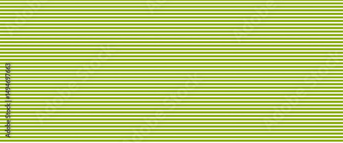 matcha green background with thin white lines, thin horizontal stripes, grass green and white border, white base with thin yellow-green border lines, horizontally long banner background