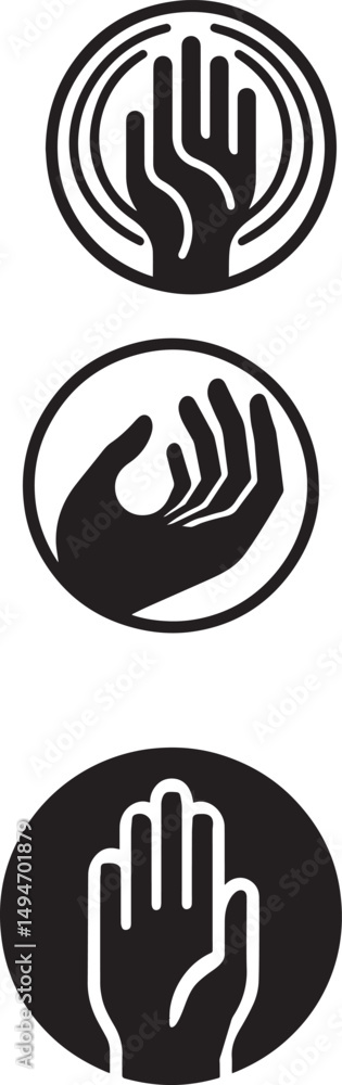 Obraz premium Hand in a circle.eps
