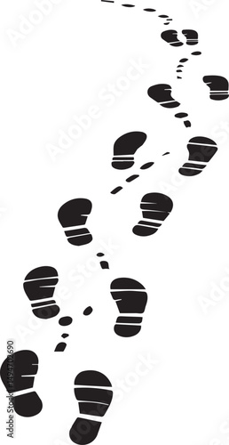 Footprints Path: A visual journey unfolds, guiding the eye along a trail of distinct footprints, each step telling a story of progress, exploration, and the continuous journey of life.