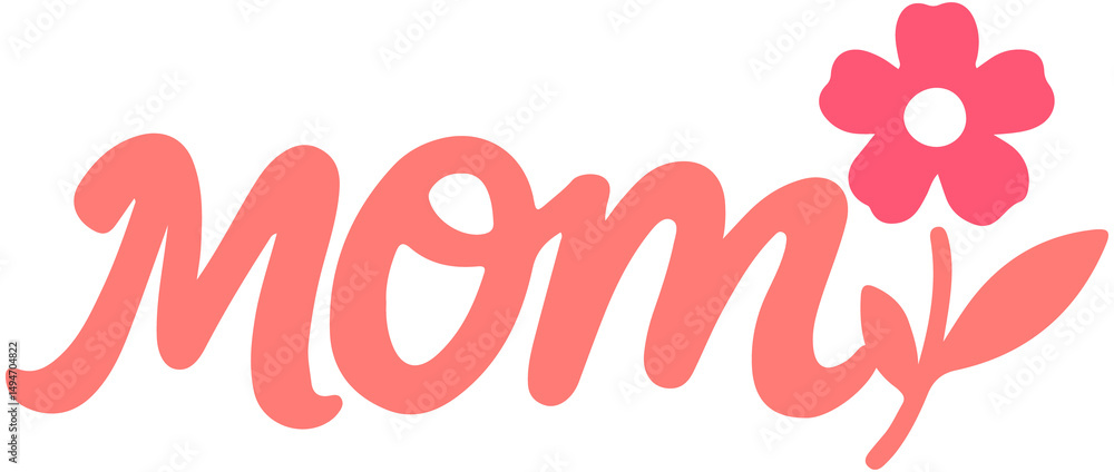 Obraz premium Mother's day MOM Font 
