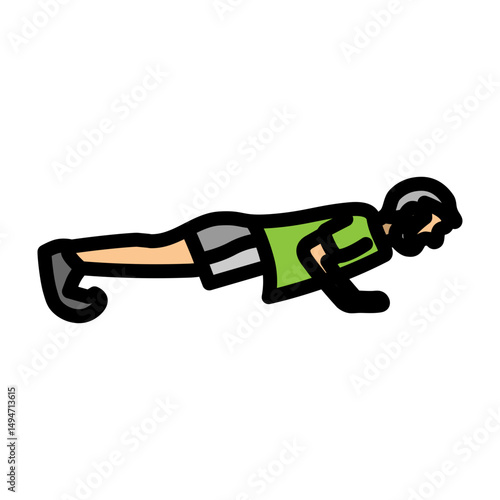 Pushup Vector Filled Icon Design