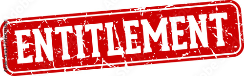 entitlement rectangular sign. entitlement stamp