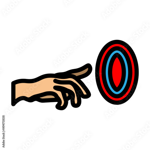 Touch Vector Filled Icon Design