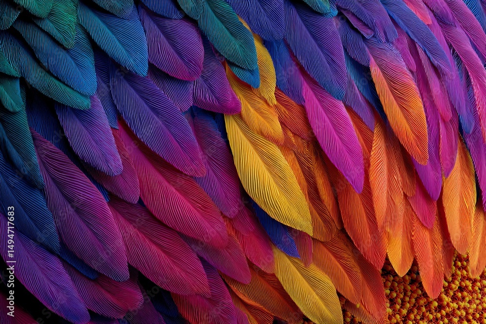 Fototapeta premium Vibrant Colors of Sunflower Petals Create a Mesmerizing Display in Nature Generative AI