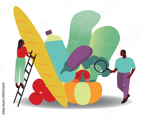 African American people Balanced Nutrition or personalized dietary