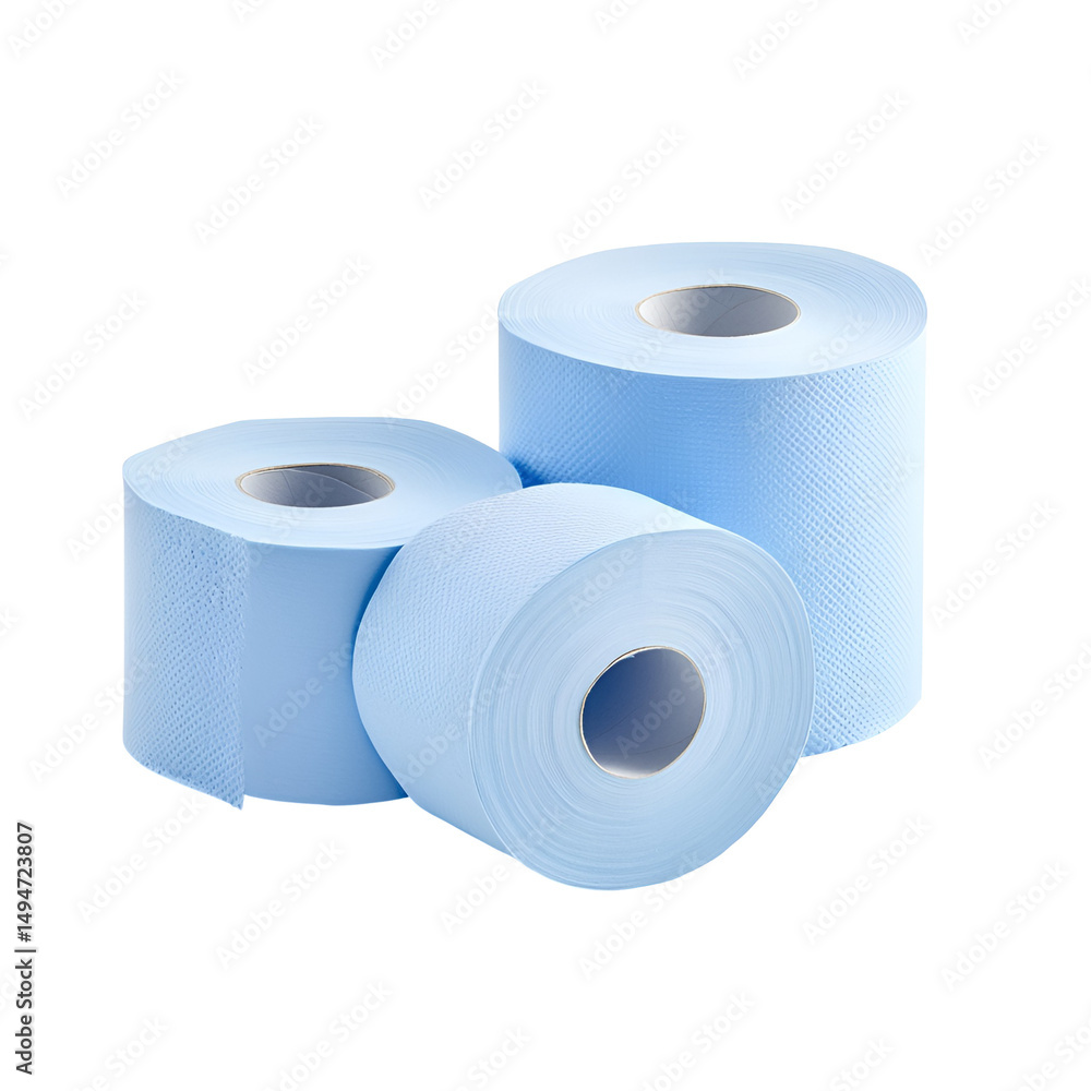 Three Rolls Light Blue Soft Toilet Paper Hygiene Clean Three Rolls Light Blue Soft Toilet Paper Hygiene Clean