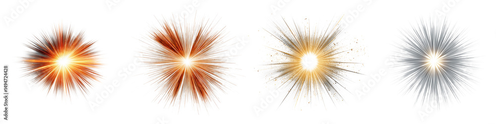 Obraz premium Vibrant bursts of radiant energy