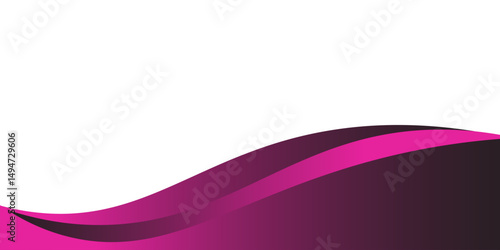 Modern abstract wave background with pink, purple, and black gradient curves. Clean design ideal for banners, presentations, or web headers.